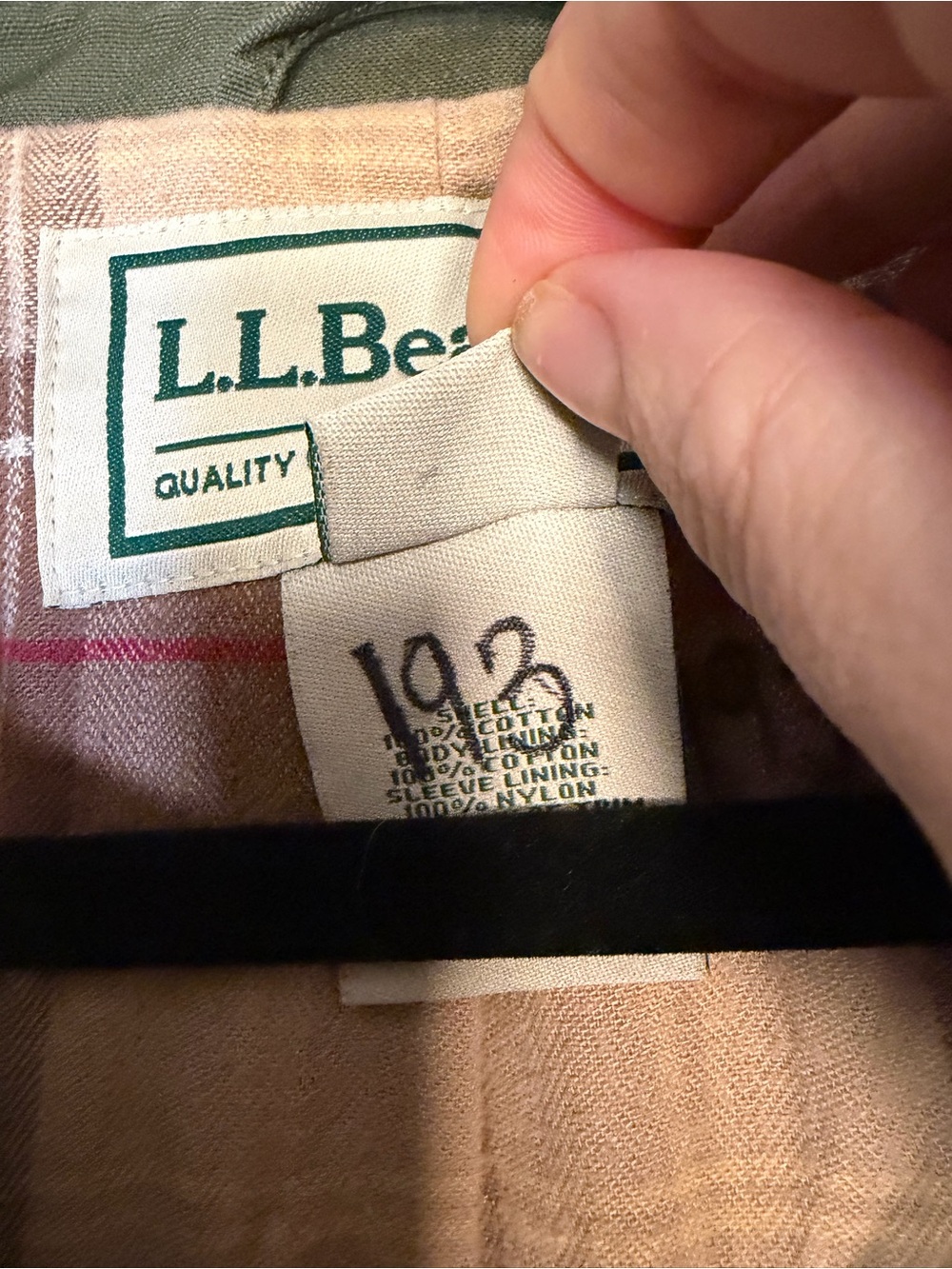 LL Bean Adirondack Barn Coat Flannel-Lined in Color Loren Size Large Retail $150 - Picture 11 of 13